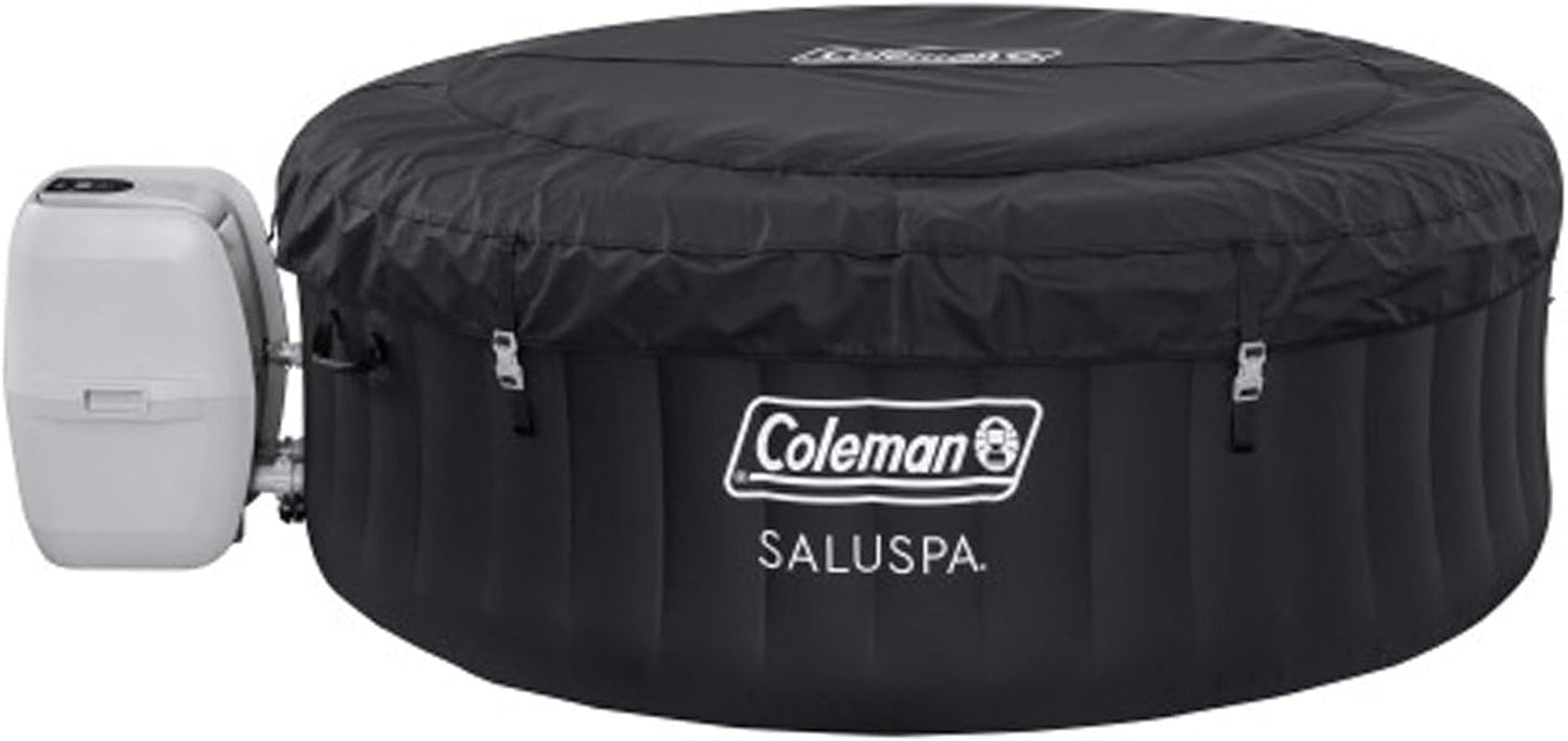 Black 4 Person Inflatable Hot Tub 60 Jets